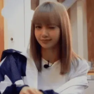 🏵 Lisa kpop, lisa, occhiolino, blackpink, idol telegram sticker