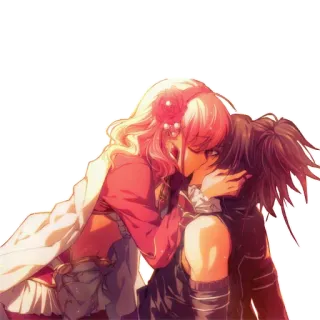 ❤ baiser, amour, romance, couple, affection, intimité telegram sticker
