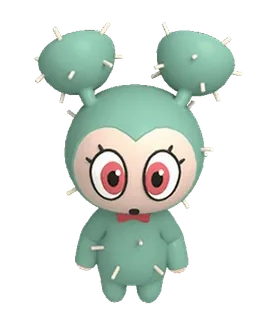 👍 cactus, toy, cute, cartoon, doll, green telegram sticker