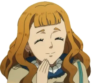 ☺️ Mimosa Vermillion Black Clover 애니메이션, 캐릭터, 미모사 버밀리온, 블랙 클로버, 스티커, 여자, 미소 telegram sticker