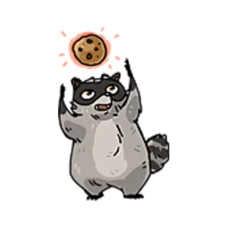 🍪 gấu mèo, bánh quy, động vật, hoạt hình, dễ thương, đồ ăn nhẹ, van xin, mặt nạ telegram sticker