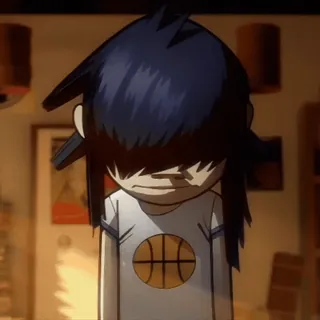 🤔 2-D Gorillaz 2D, Gorillaz, musik, band, kartun, karakter, bola basket telegram sticker
