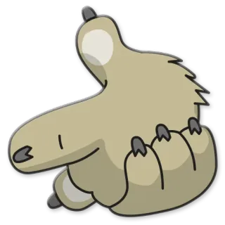 🔫 Pfote, Tier, Fuß, Cartoon telegram sticker