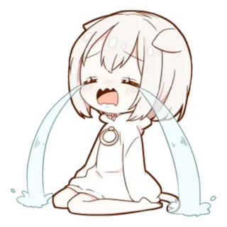 😭 anime, cry, crying, sad, anime girl telegram sticker