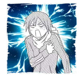 😱 Anime, Mangá, Raio, Choque, Desenho animado, Personagem whatsapp sticker