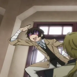 🐚 Dazai Osamu Bungou Stray Dogs Anime, Bungou Stray Dogs, Dazai, Manga, Lustig, Aufgeregt telegram sticker