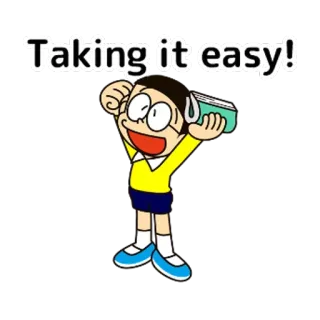 💃 Doraemon Taking it easy! dibujos animados, relajado, relajado, animado, Doraemon telegram sticker
