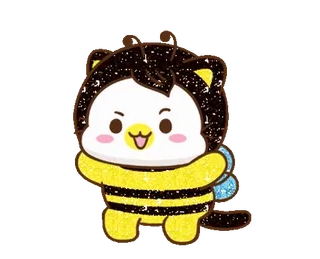 ⭐ Desenho animado, Abelha, Animal, Fofo, Kawaii, Sticker telegram sticker