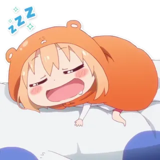 😴 Umaru Doma Himouto! Umaru-chan ZZZ anime, cute, sleep, cartoon, umaru, sleepy, tired telegram sticker