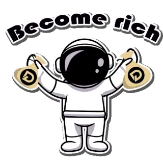 🤑 Become rich astronaut, money, wealth, finance, success, space, rich telegram sticker