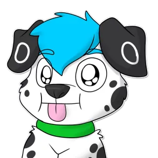 👅 狗, 小狗, 卡通, 动物, 宠物, 可爱, 斑点狗 telegram sticker
