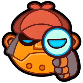 🔍 detective, magnifying glass, investigation, cartoon, character, hat, search telegram sticker
