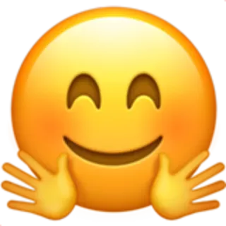 🤗 emoji, hug, love, happy, cute, affection telegram sticker