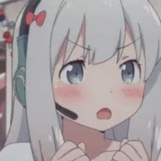 🥢 Аниме, Девушка, Мультфильм, Наушники, Милый telegram sticker