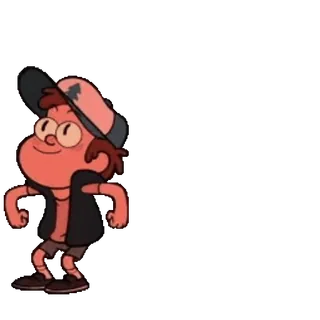 😵 Dipper Pines Gravity Falls cartoon, character, animation, tv show, comedy telegram sticker