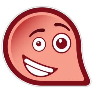 🤪 Emoji, Senang, Senyum, Kartun, Wajah, Karakter telegram sticker