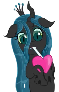 ❤️ Queen Chrysalis My Little Pony Pônei, Vilão, Monstro, Transmorfo, Rainha, Chrysalis, Desenho animado whatsapp sticker