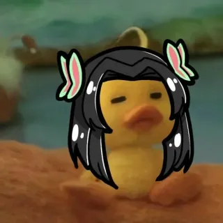 🌺 bebek, hewan, kartun, lucu, imut, anime, stiker telegram sticker