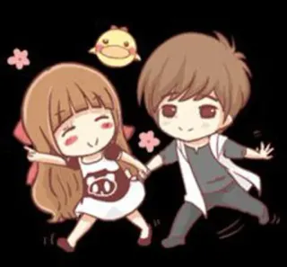 ☺️ Cartoon, Paar, Anime, Liebe, Süß whatsapp sticker