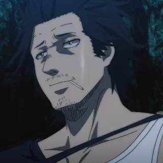 🚬 Yami Sukehiro Black Clover Anime, Black Clover, Yami, Yami Sukehiro, Capitaine, Fumée telegram sticker