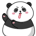 😝 แพนด้า, น่ารัก, สัตว์, การ์ตูน, สติกเกอร์ telegram sticker