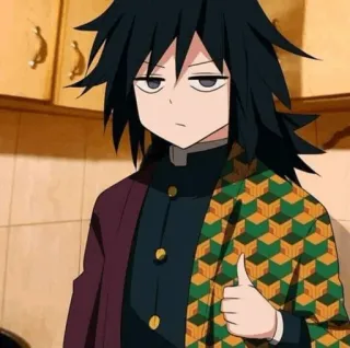 👍 Giyu Tomioka Demon Slayer 动漫, 鬼灭之刃, 富冈义勇, 角色, 点赞 whatsapp sticker