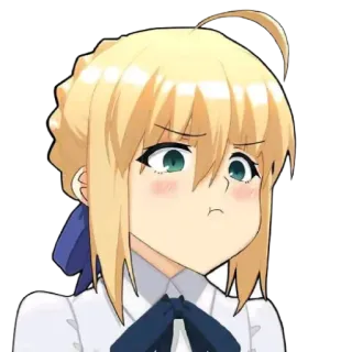 😠 Saber อนิเมะ, มังงะ, ผมบลอนด์, ผู้หญิง, น่ารัก, เอ็กซ์คาลิเบอร์ telegram sticker