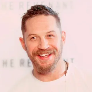 😂 Tom Hardy The Revenant attore, sorriso, ritratto, celebrità, uomo telegram sticker