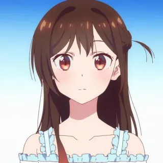 😍 Chizuru Ichinose Rent-A-Girlfriend Anime, Chizuru Ichinose, Rent a Girlfriend, süß, Mädchen, Cartoon whatsapp sticker