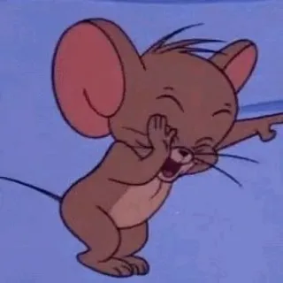 🐭 Jerry Tom and Jerry topo, cartone animato, che ride, divertente, jerry telegram sticker