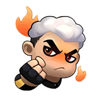 🔥 angry, cartoon, fist, rage, emotion, aggression telegram sticker