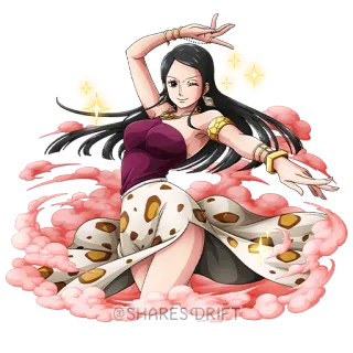 💃 @SHARES DRIFT mulher, dançando, personagem, estilo anime, ilustração telegram sticker
