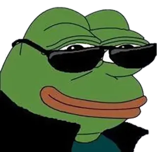 😎 Pepe the Frog Pepe, kikker, zonnebril, meme, cool whatsapp sticker