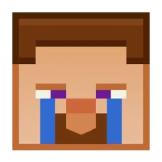 😭 Steve Minecraft Minecraft, Steve, video game, pixel art, crying telegram sticker