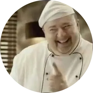 👨‍🍳 เชฟ, คนทำอาหาร, ยกนิ้วให้, ดี, มีความสุข, อาหาร, ครัว telegram sticker