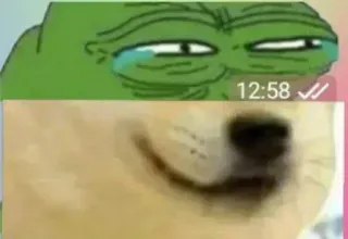 😂 Meme, Pepe, Doge, Khóc, Chó, Ếch, Meme trên mạng telegram sticker