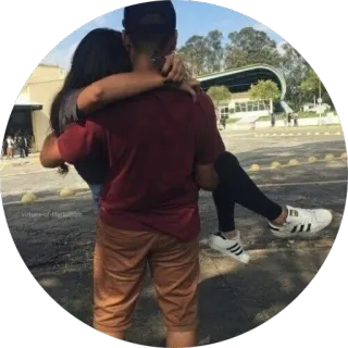 🚶‍♂ casal, relacionamento, abraço, ao ar livre, amor, carinho, amigos telegram sticker
