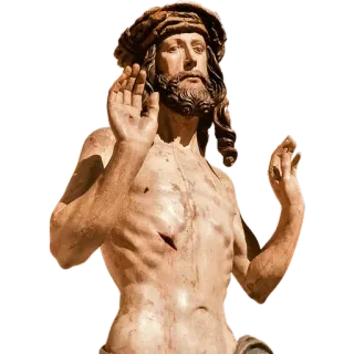 🤷 Jesus Jesus, Christianity, religion, statue, religious figure telegram sticker