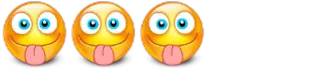 👅 Emoji, Zunge, lustig, lächeln, Gesicht, Ausdruck, gelb whatsapp sticker