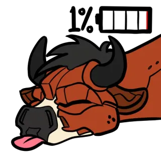 FuzzyRedBull telegram stickers