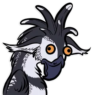 😕 นก, การ์ตูน, สติกเกอร์, สัตว์, ตลก, น่ารัก telegram sticker
