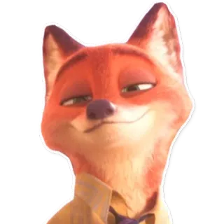 🙃 Nick Wilde Zootopia zorro, personaje, dibujos animados, zootopia, nick wilde, animado telegram sticker