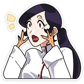 😱 anime, girl, shocked, surprised, cartoon, character, expression telegram sticker