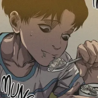 🦴 MUNG bambino, mangiare, mungo, cibo, ciotola, cucchiaio telegram sticker