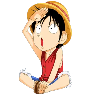 😱 Monkey D. Luffy One Piece Anime, One Piece, Luffy, Dessin animé, Personnage, Pirate whatsapp sticker