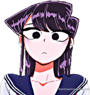 👀 Komi Shouko Komi Can't Communicate Komi Can't Communicate, Anime, Manga, Komi Shouko, Schooluniform, Schattig, Meisje whatsapp sticker
