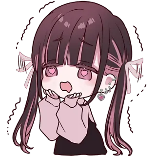 😍 Anime, Sticker, Meisje, Leuk, Cartoon, Chibi telegram sticker
