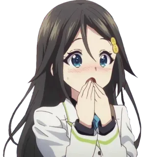 😱 Anime, Mädchen, Süß, Erröten, Überrascht telegram sticker
