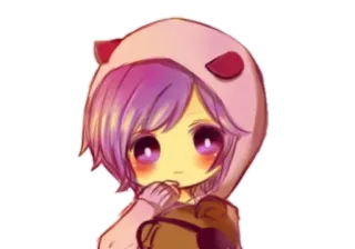 😗 Anime, Kawaii, Mignon, Panda, Sweat à capuche, Dessin animé telegram sticker