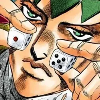 🎲 Rohan Kishibe JoJo's Bizarre Adventure 만화, 애니메이션, 주사위, 키시베 로한 telegram sticker